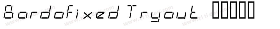 Bordofixed Tryout字体转换